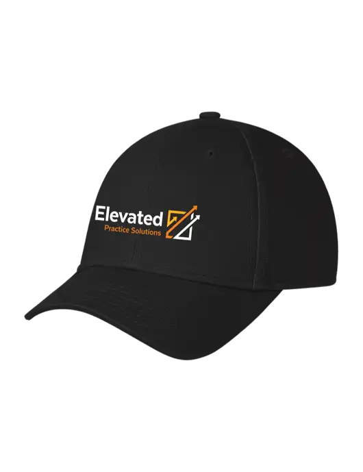 Black Structured Cap Hook & Loop w/Elevated Practice Solutions Logo
