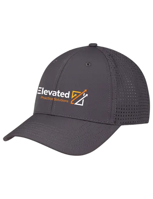 Charcoal Performance Stretchable Cap Hook & Loop w/Elevated Practice Solutions Logo