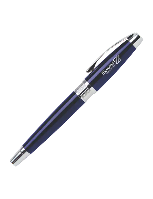 Masscotti Navy Rollerball Pen - Black Ink w/Elevated Practice Solutions Logo