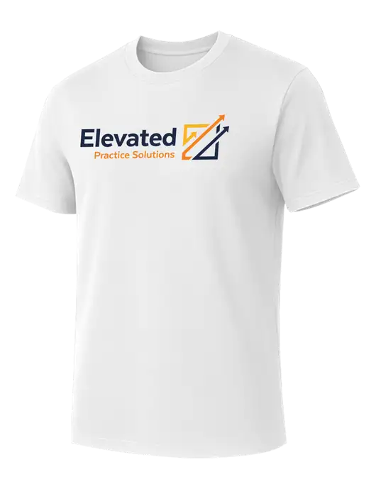 Allmade Bright White Organic Cotton Tee w/Elevated Practice Solutions Logo