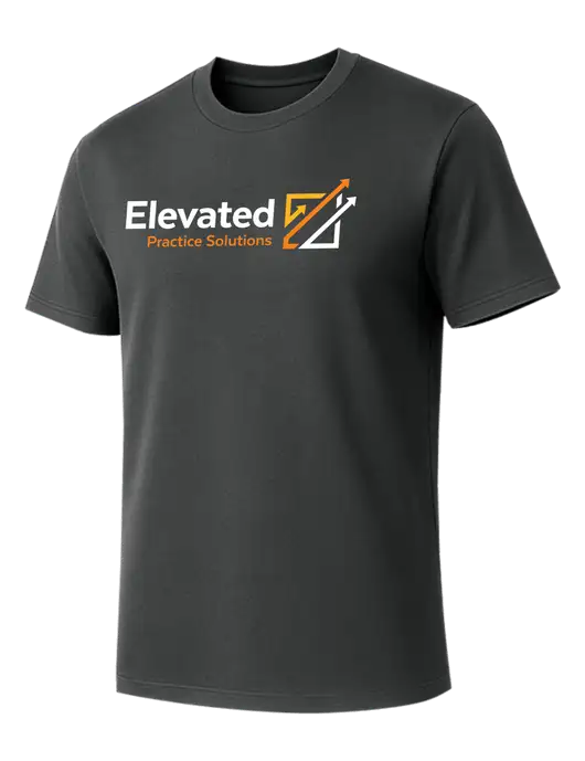 Allmade Charcoal Grey Organic Cotton Tee w/Elevated Practice Solutions Logo