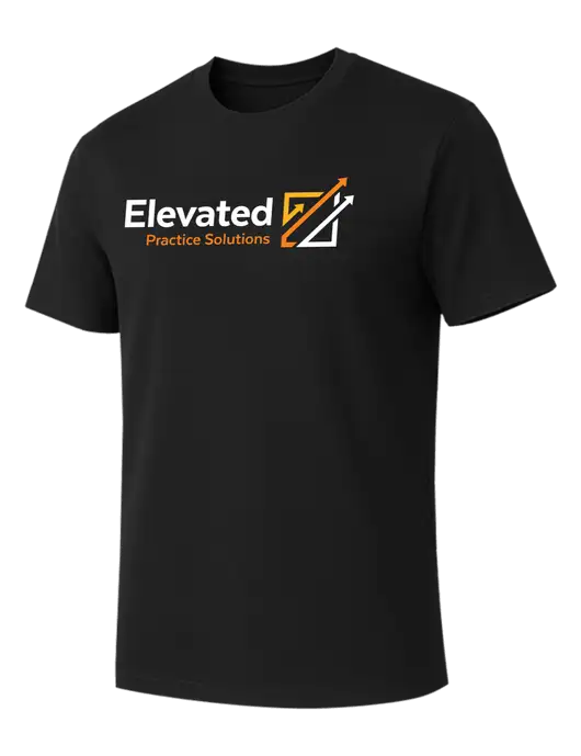 Allmade Deep Black Organic Cotton Tee w/Elevated Practice Solutions Logo
