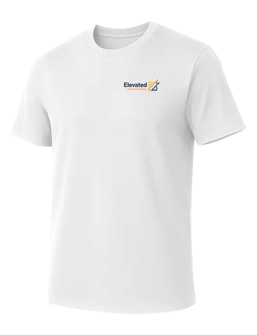 Allmade Bright White Organic Cotton Tee w/Elevated Practice Solutions Logo