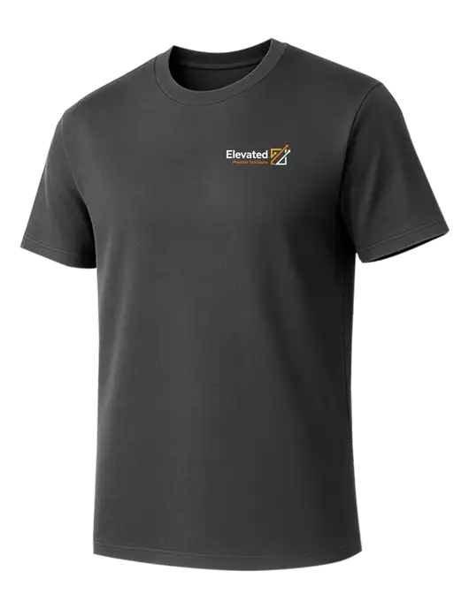 Allmade Charcoal Grey Organic Cotton Tee w/Elevated Practice Solutions Logo