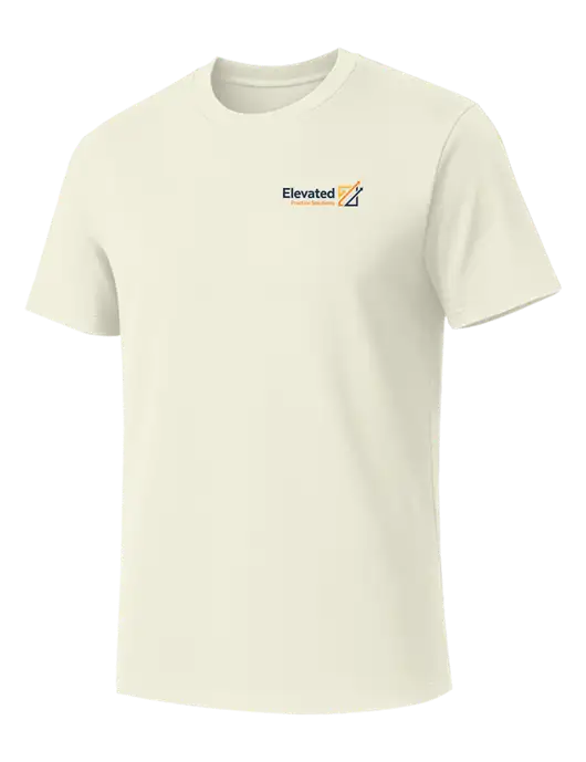 Allmade White Sand Organic Cotton Tee w/Elevated Practice Solutions Logo