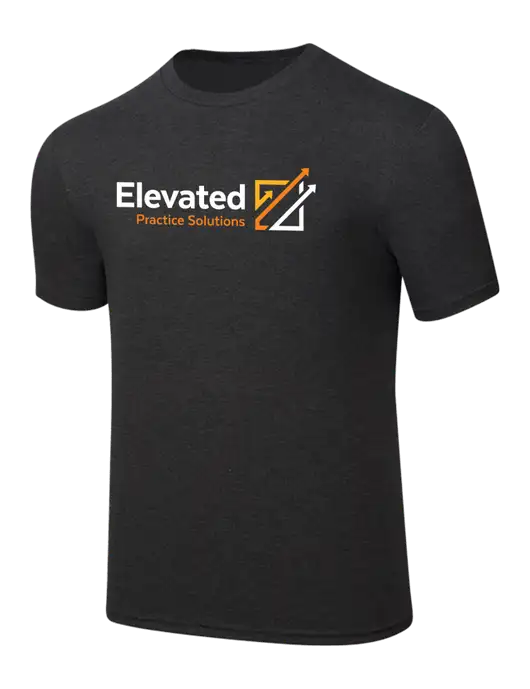Simply Soft Black Frost 4.5oz  Poly/Combed Ring Spun Cotton T-Shirt w/Elevated Practice Solutions Logo