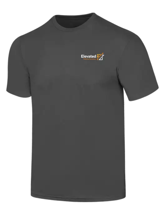 Simply Soft Charcoal 4.5oz  Poly/Combed Ring Spun Cotton T-Shirt w/Elevated Practice Solutions Logo