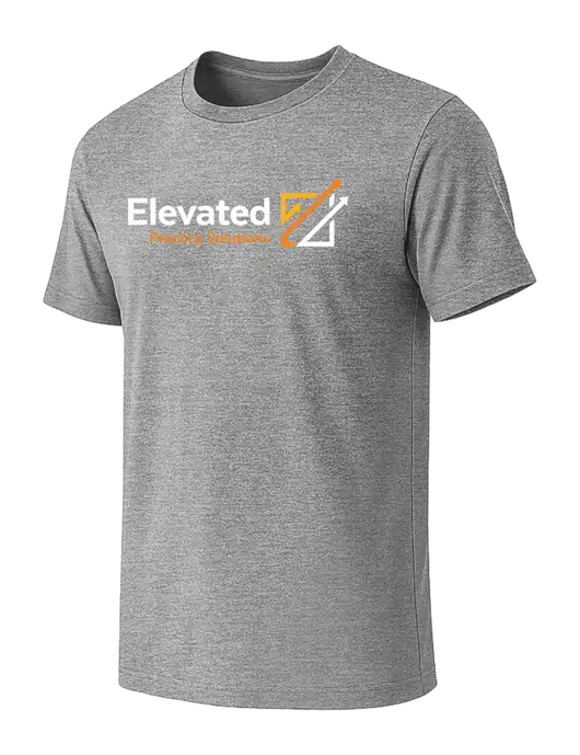 BELLA+CANVAS Heather Grey CVC Short Sleeve Tee w/Elevated Practice Solutions Logo