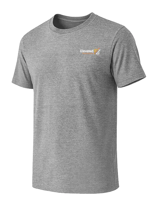 BELLA+CANVAS Heather Grey CVC Short Sleeve Tee w/Elevated Practice Solutions Logo