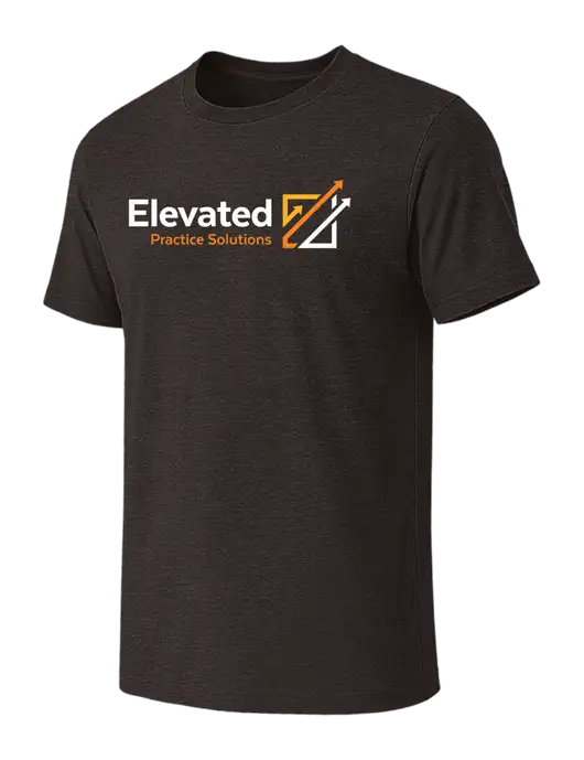 BELLA+CANVAS Dark Grey Heather CVC Short Sleeve Tee w/Elevated Practice Solutions Logo