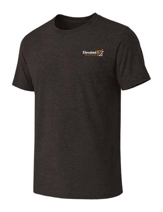 BELLA+CANVAS Dark Grey Heather CVC Short Sleeve Tee w/Elevated Practice Solutions Logo