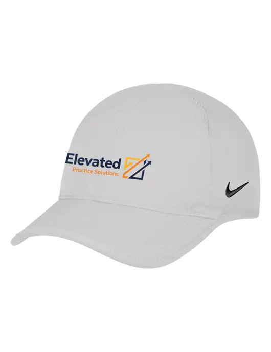 Nike White Featherlight Cap w/Elevated Practice Solutions Logo