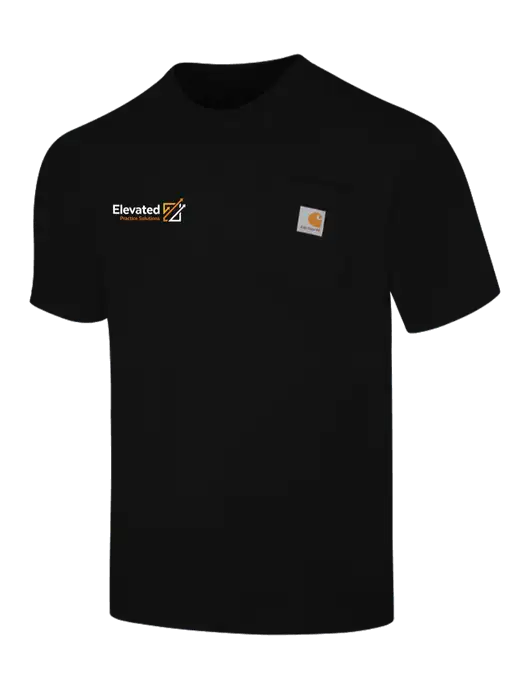 Carhartt Workwear Black Pocket Short Sleeve T-Shirt w/Elevated Practice Solutions Logo