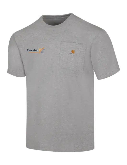 Carhartt Workwear Light Grey Heather Pocket Short Sleeve T-Shirt w/Elevated Practice Solutions Logo