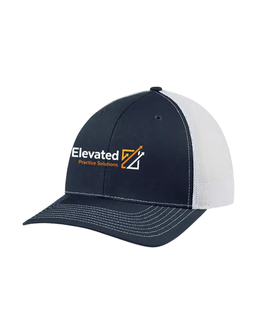 Richardson Adjustable Snapback Original 112 Trucker Cap Navy w/White Mesh w/Elevated Practice Solutions Logo