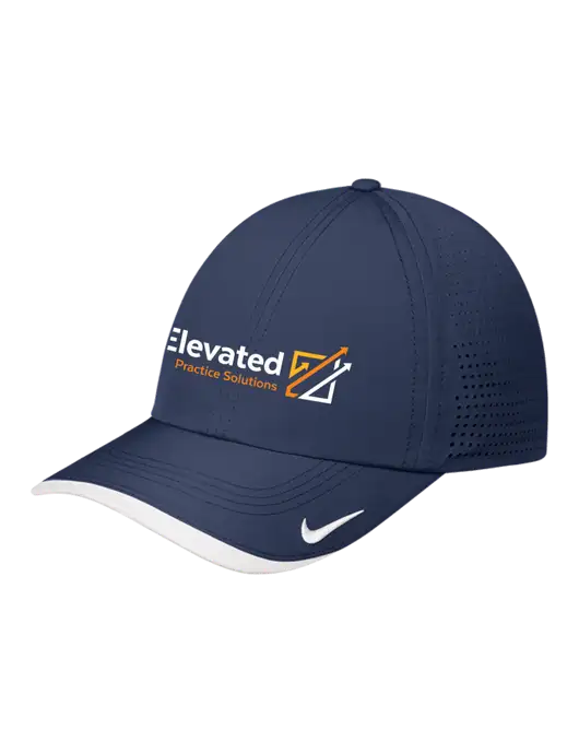 Nike Navy/White Dri-FIT Perforated Performance Cap w/Elevated Practice Solutions Logo