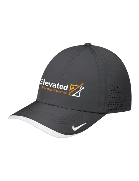 Nike Dark Grey/White Dri-FIT Perforated Performance Cap w/Elevated Practice Solutions Logo