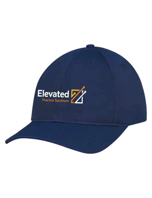 Navy Nylon Twill Performance Cap w/Elevated Practice Solutions Logo