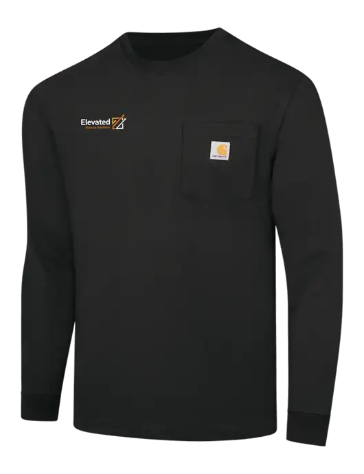 Carhartt Black Workwear Pocket Long Sleeve T-Shirt w/Elevated Practice Solutions Logo
