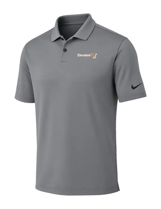 Nike Medium Grey Dri-FIT Vapor Polo w/Elevated Practice Solutions Logo
