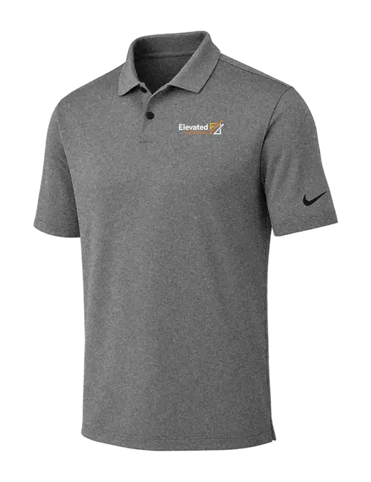 Nike Dark Grey Heather Dri-FIT Vapor Polo w/Elevated Practice Solutions Logo