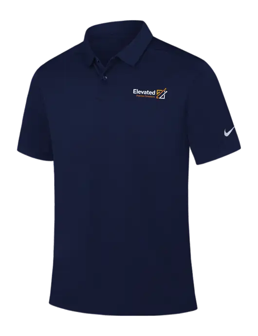 Nike Navy Dry Essential Solid Polo w/Elevated Practice Solutions Logo