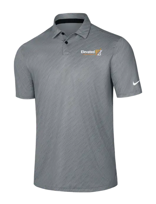 Nike Medium Grey Vapor Dash Polo w/Elevated Practice Solutions Logo