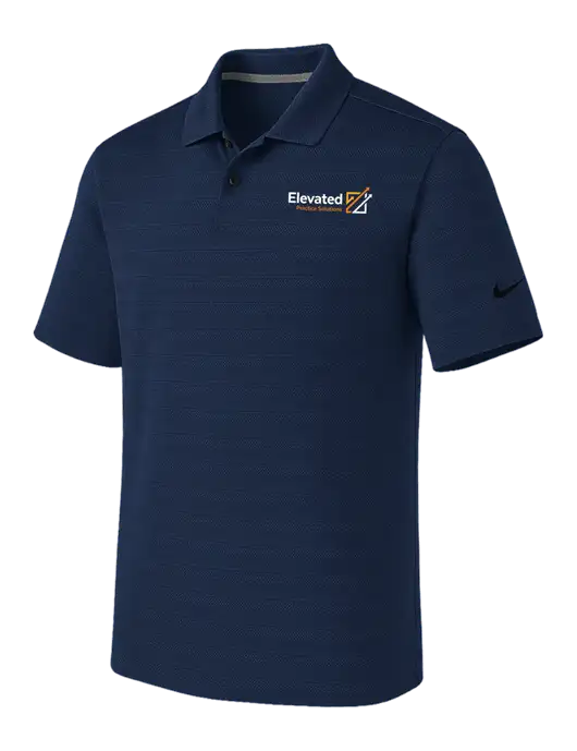 Nike Navy Dri-FIT Vapor Jacquard Polo w/Elevated Practice Solutions Logo
