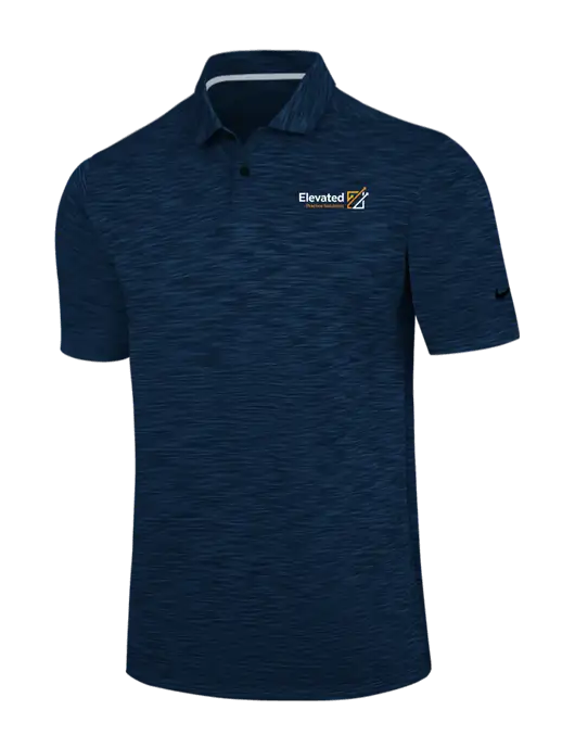 Nike Navy Dri-FIT Vapor Space Dyed Polo w/Elevated Practice Solutions Logo