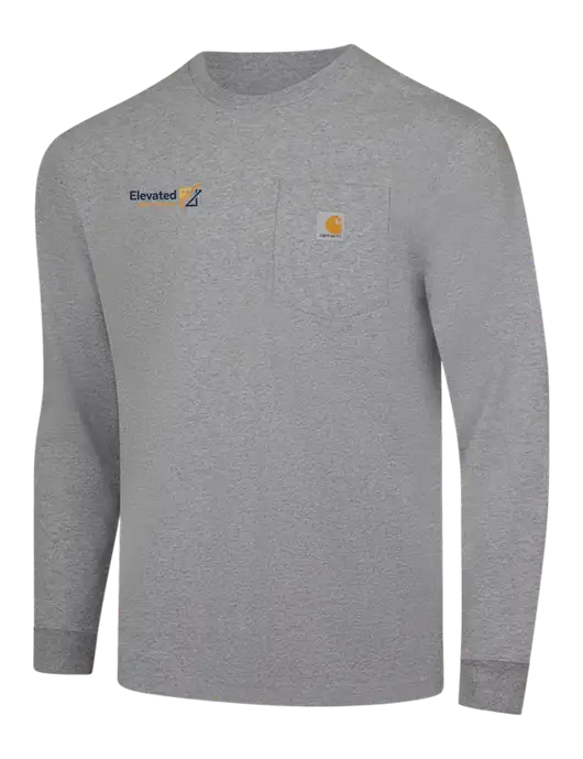 Carhartt Light Grey Heather Workwear Pocket Long Sleeve T-Shirt w/Elevated Practice Solutions Logo