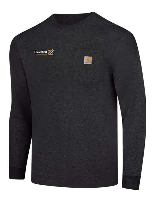 Carhartt Dark Grey Heather Workwear Pocket Long Sleeve T-Shirt w/Elevated Practice Solutions Logo