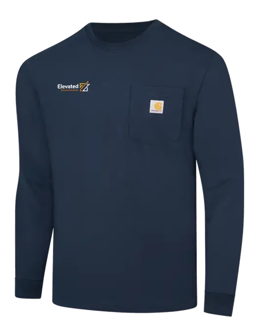 Carhartt Navy Workwear Pocket Long Sleeve T-Shirt w/Elevated Practice Solutions Logo