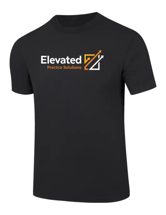 Comfort Colors 6.1 oz Black Heavyweight Ring Spun T-Shirt w/Elevated Practice Solutions Logo