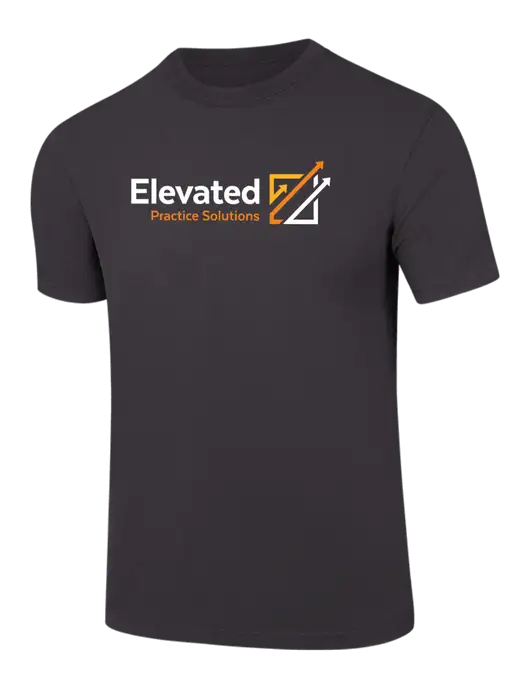 Comfort Colors 6.1 oz Dark Grey Heavyweight Ring Spun T-Shirt w/Elevated Practice Solutions Logo