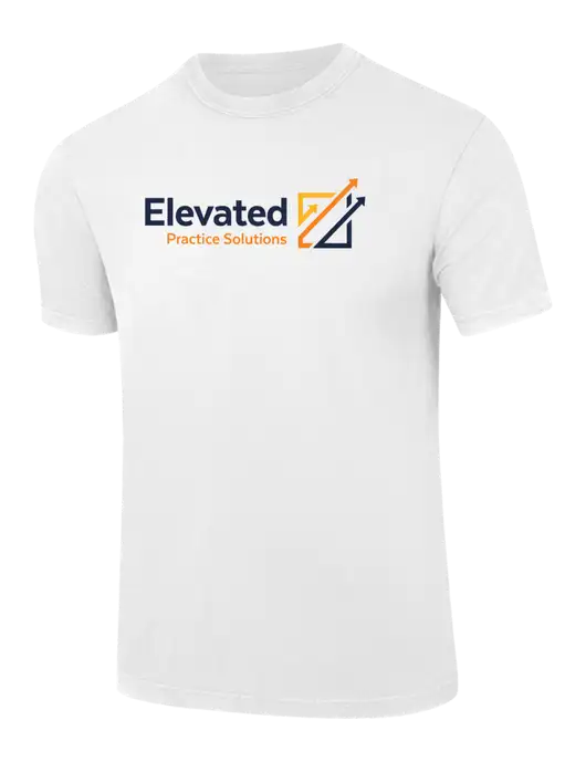 Comfort Colors 6.1 oz White Heavyweight Ring Spun T-Shirt w/Elevated Practice Solutions Logo