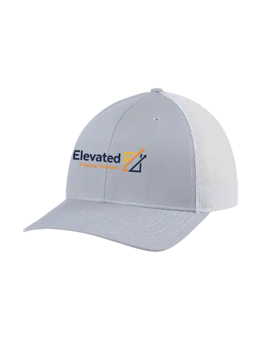 Richardson Adjustable Snapback Original 112 Trucker Cap Light Heather Grey w/White Mesh w/Elevated Practice Solutions Logo