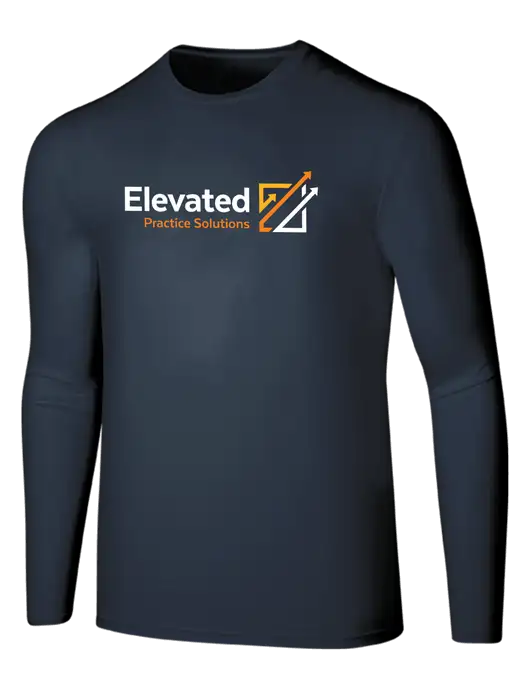 Seriously Soft Navy Long Sleeve T-Shirt w/Elevated Practice Solutions Logo