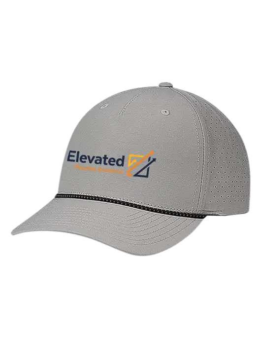 Richardson Laser Perf Performance Light Grey/Black-Grey Rope Cap w/Elevated Practice Solutions Logo