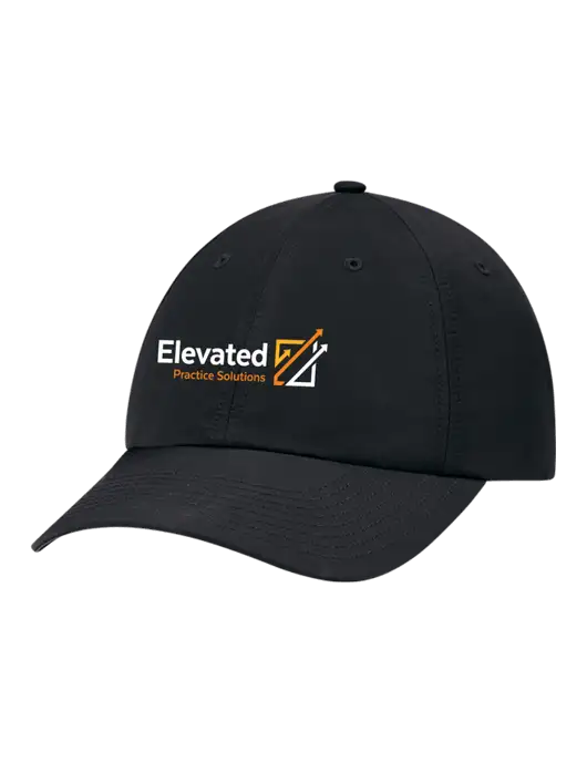 Richardson Relaxed Performance Lite Black Cap w/Elevated Practice Solutions Logo