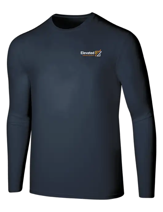 Seriously Soft Navy Long Sleeve T-Shirt w/Elevated Practice Solutions Logo