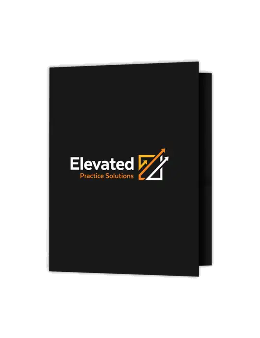 Black Presentation Folder with Dual Pockets w/Elevated Practice Solutions Logo