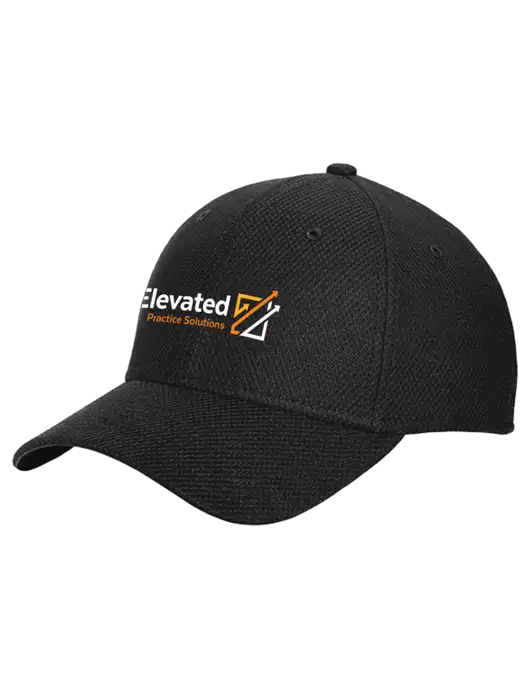 New Era Diamond Era Black Stretch Cap w/Elevated Practice Solutions Logo