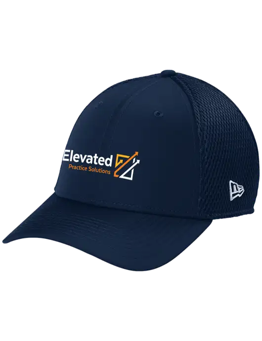 New Era 39THIRTY Performance Stretch Dark Navy Mesh Cap w/Elevated Practice Solutions Logo