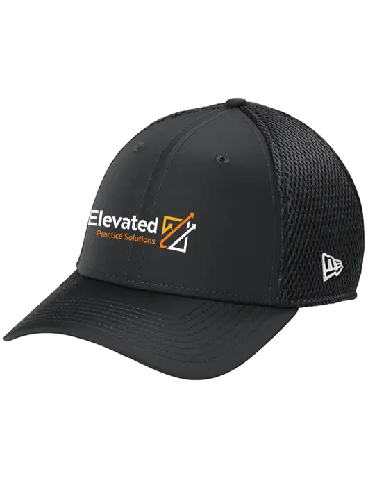 New Era 39THIRTY Performance Stretch Charcoal Grey Mesh Cap w/Elevated Practice Solutions Logo