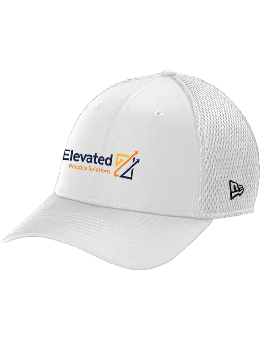 New Era 39THIRTY Performance Stretch White Mesh Cap w/Elevated Practice Solutions Logo