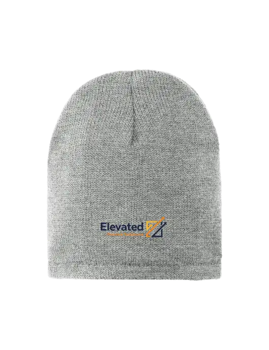 Dark Medium Grey Fleece-Lined Beanie Cap w/Elevated Practice Solutions Logo