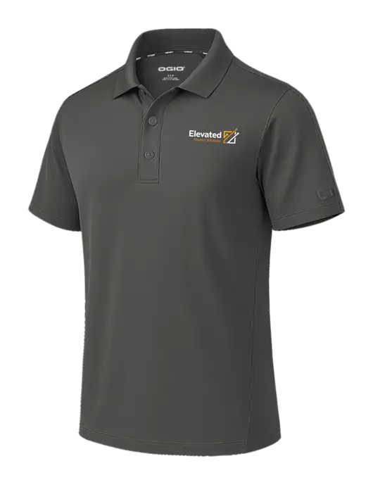 OGIO Envision Dark Medium Grey Polo w/Elevated Practice Solutions Logo