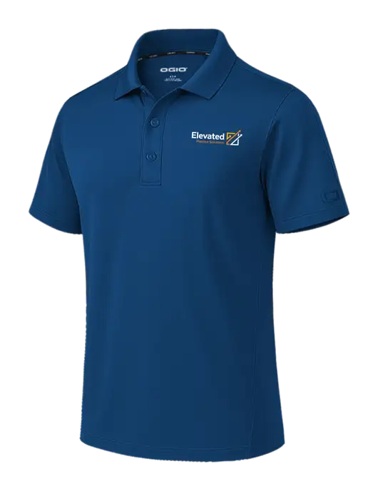 OGIO Envision Light Navy Polo w/Elevated Practice Solutions Logo