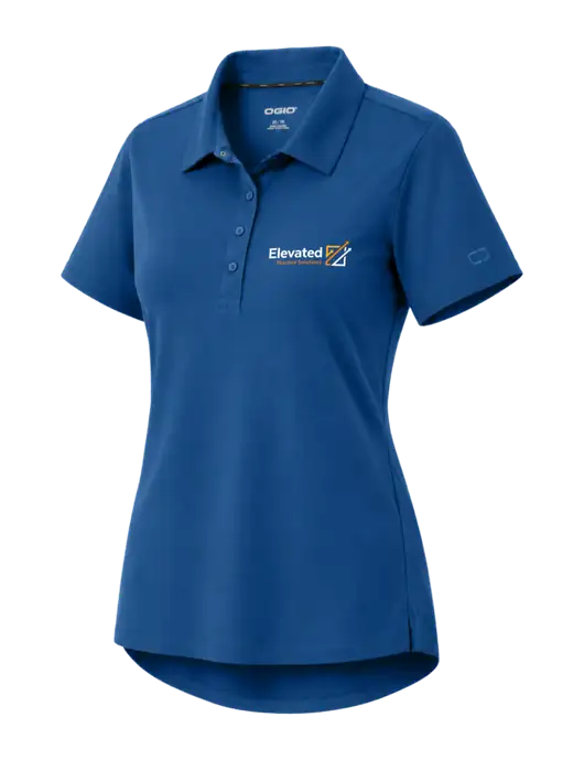 OGIO Womens Envision Light Navy Polo w/Elevated Practice Solutions Logo