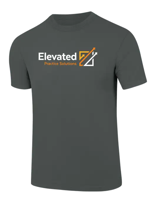 Comfort Colors 6.1 oz Dark Grey Heather Heavyweight Ring Spun T-Shirt w/Elevated Practice Solutions Logo